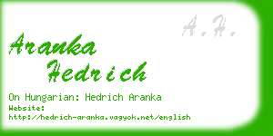 aranka hedrich business card